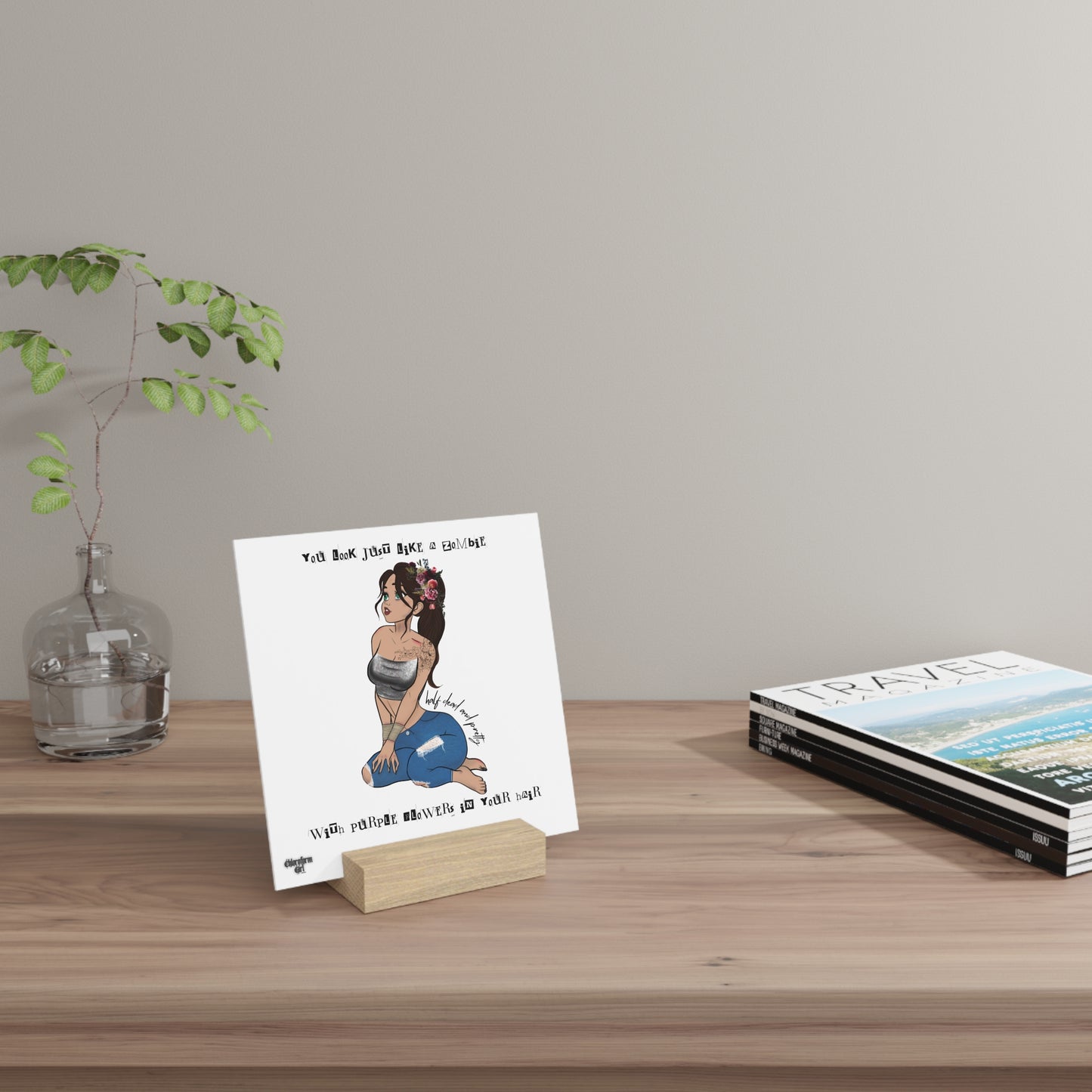 Chloroform Girl Gallery Board with Stand