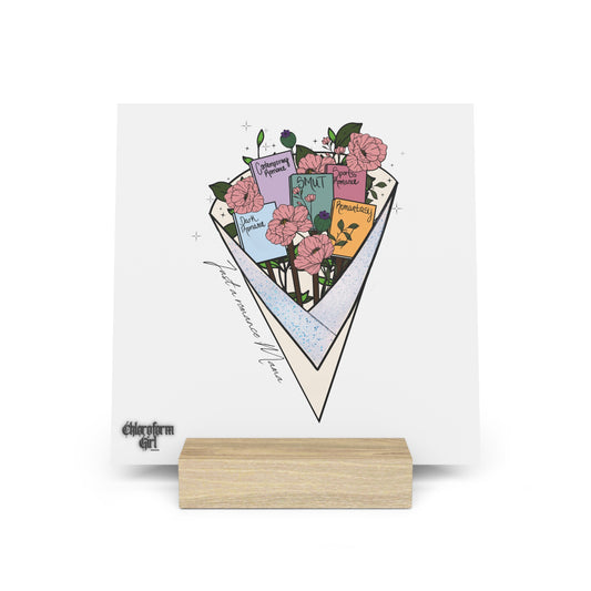 Book Bouquet Gallery Board with Stand