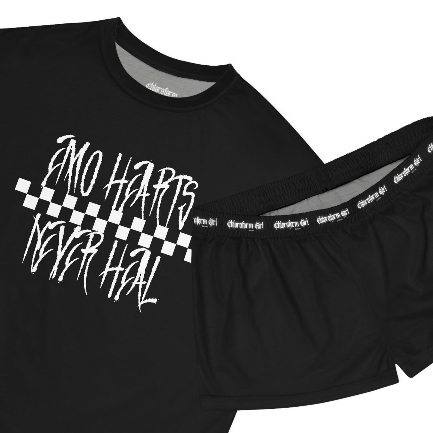 Emo Hearts Short Pajama Set