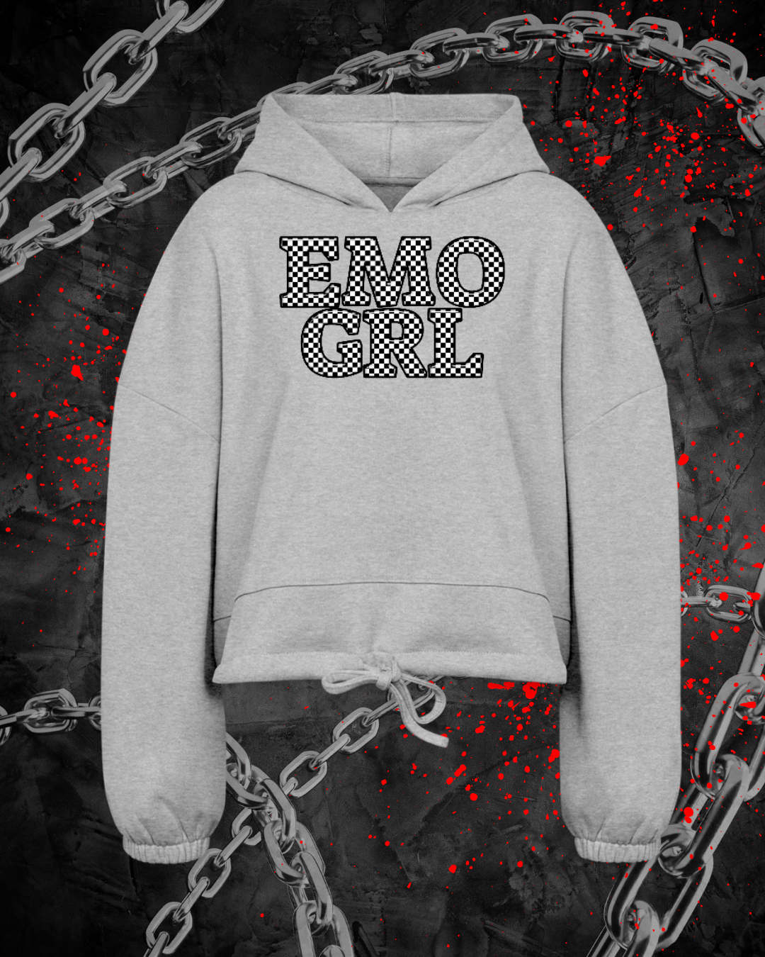 Emo Girl Drawstring Hoodie