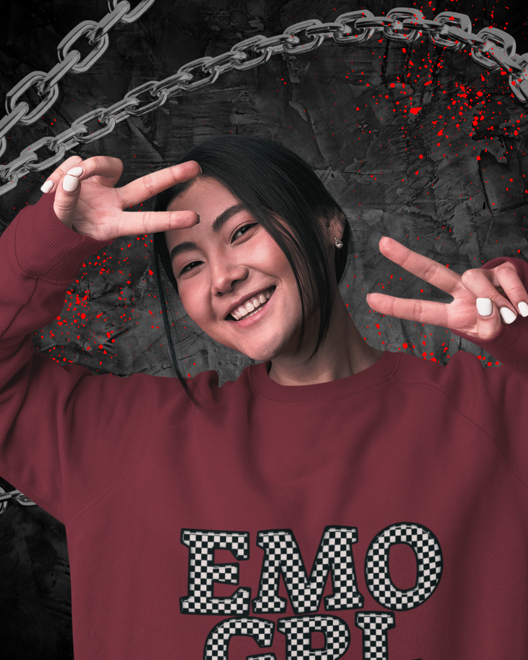 Emo Girl Crewneck