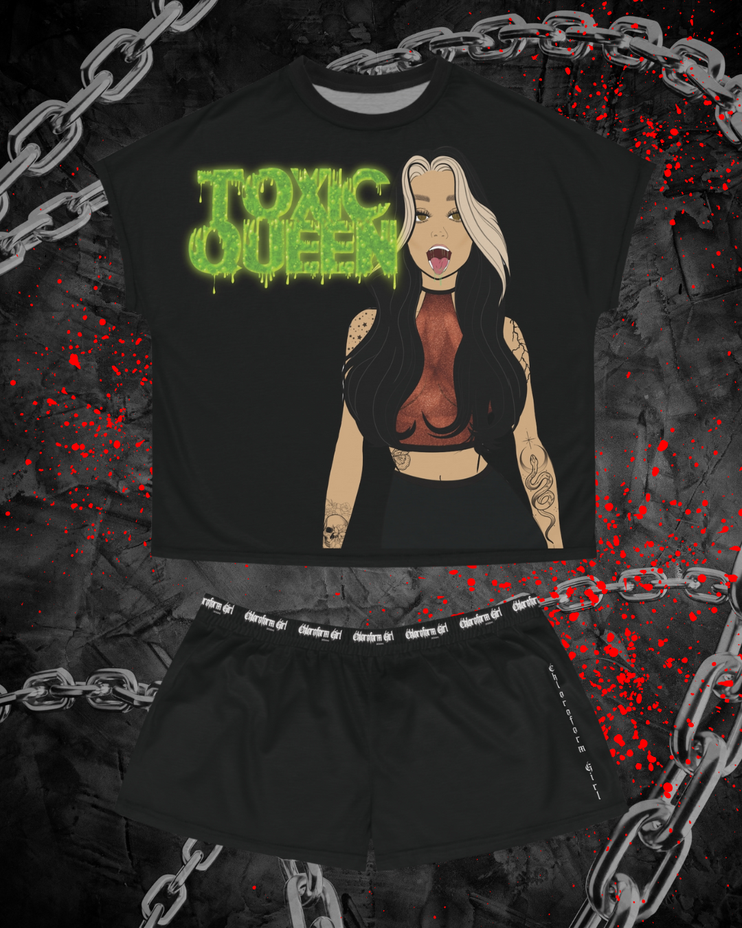 Toxic Queen Short Pajama Set