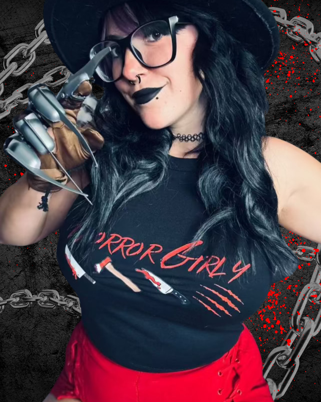 Horror Girly Racer Tank