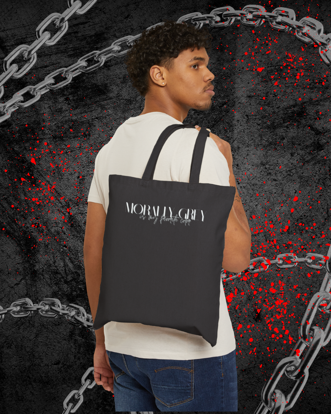 Morally Grey Canvas Tote