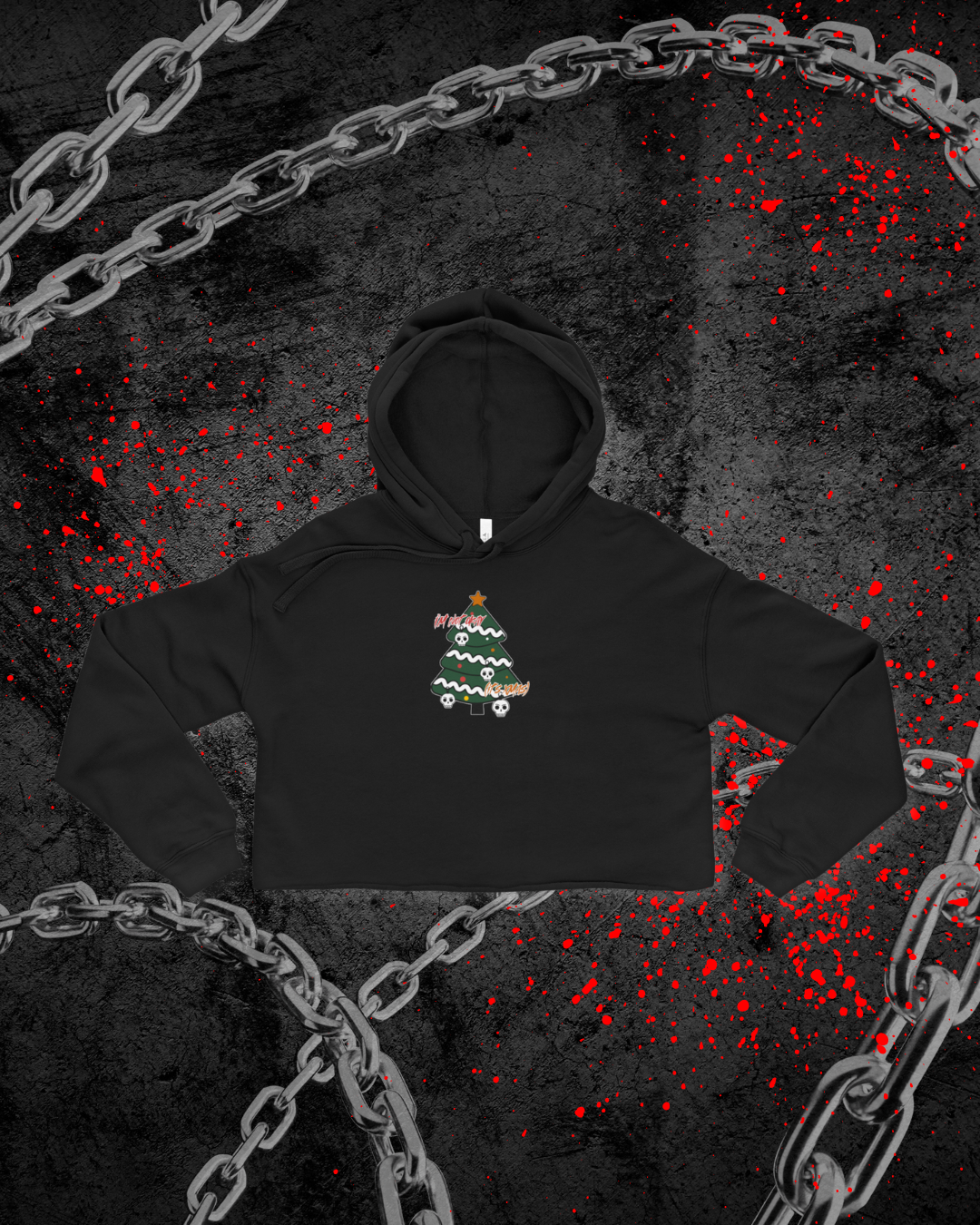 I'm Not Okay (it's xmas) Cropped Hoodie