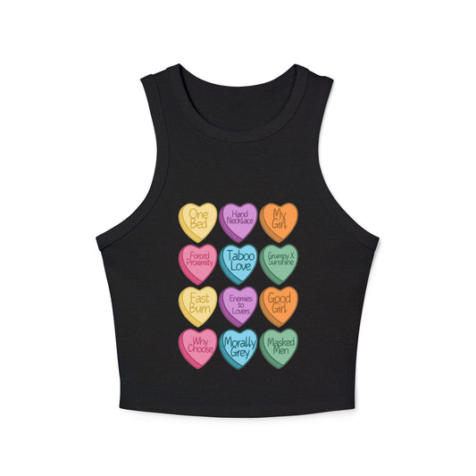 Dark Romance Candy Hearts Racer Tank