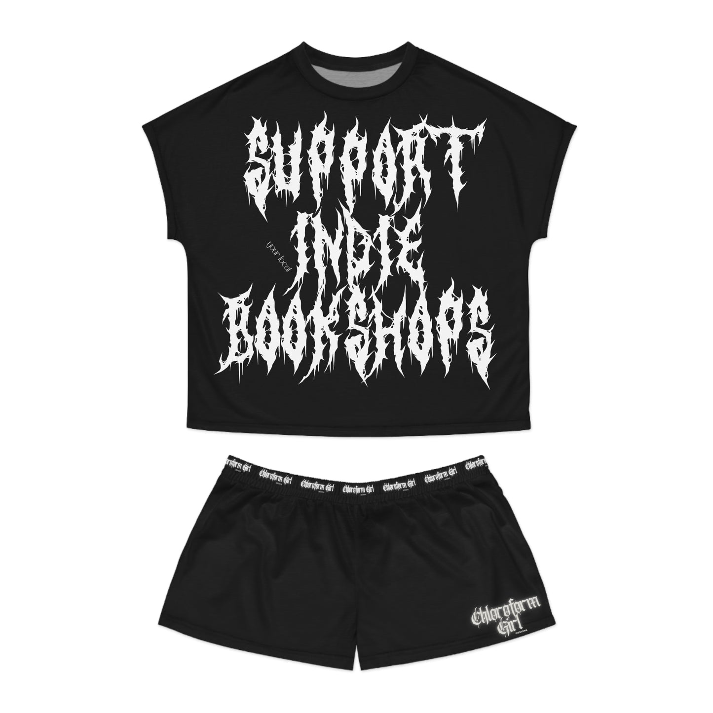 Support Your Local Indie Bookshops Short Pajama Set
