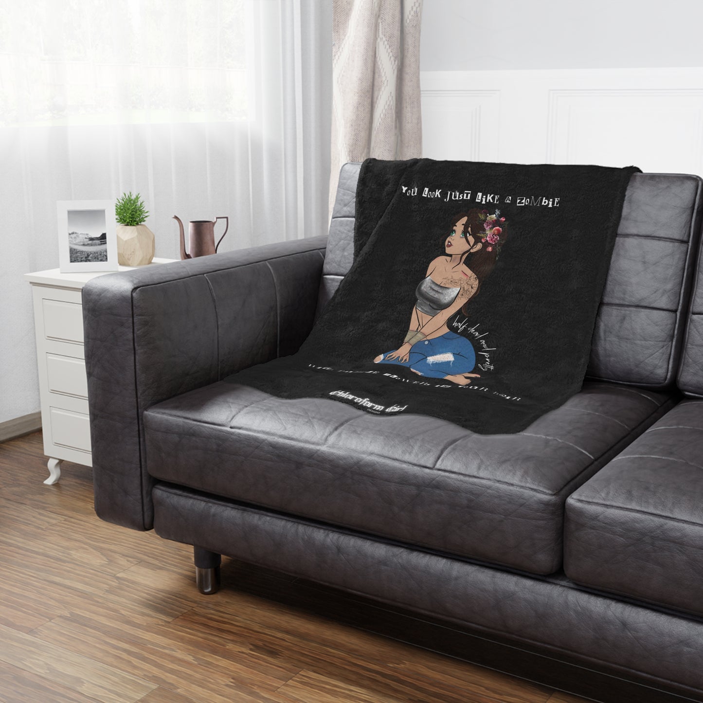 Chloroform Girl Microfiber Blanket