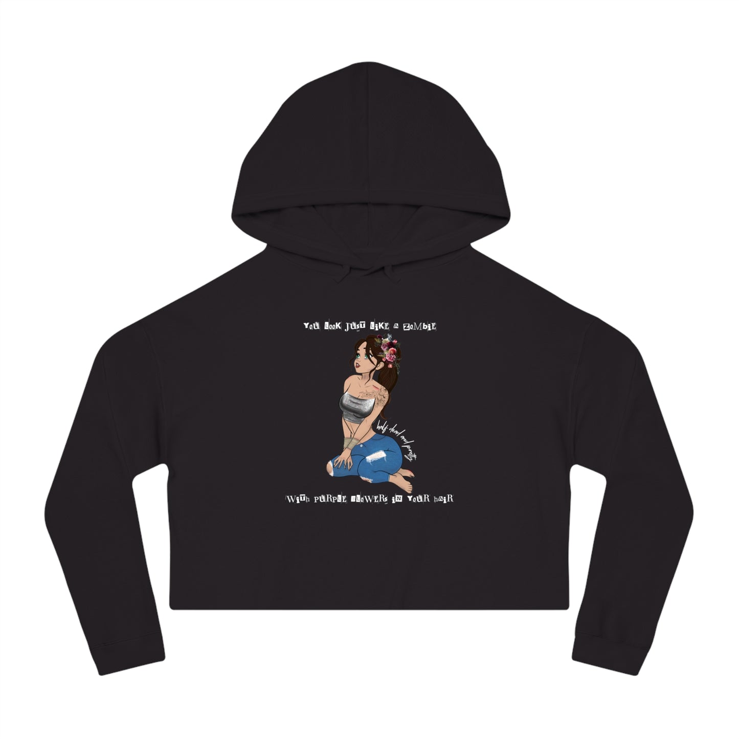 Chloroform Girl Cropped Hoodie