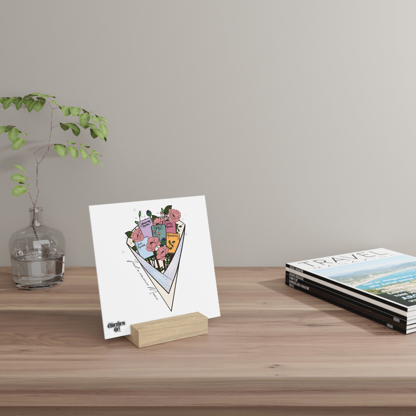 Book Bouquet Gallery Board with Stand