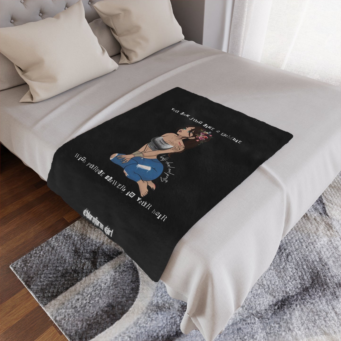 Chloroform Girl Microfiber Blanket