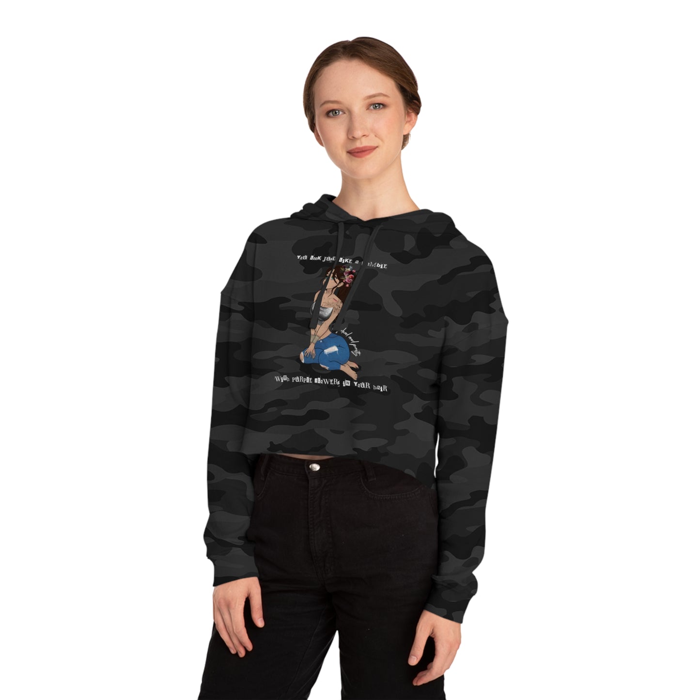 Chloroform Girl Cropped Hoodie