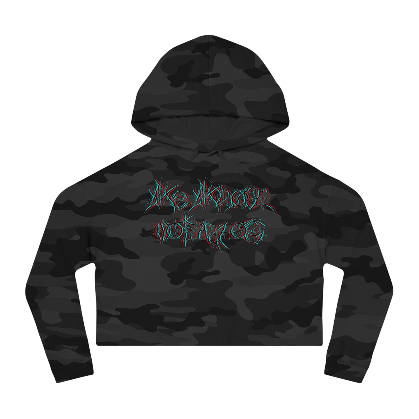 Glitched As Above, So Below Cropped Hoodie