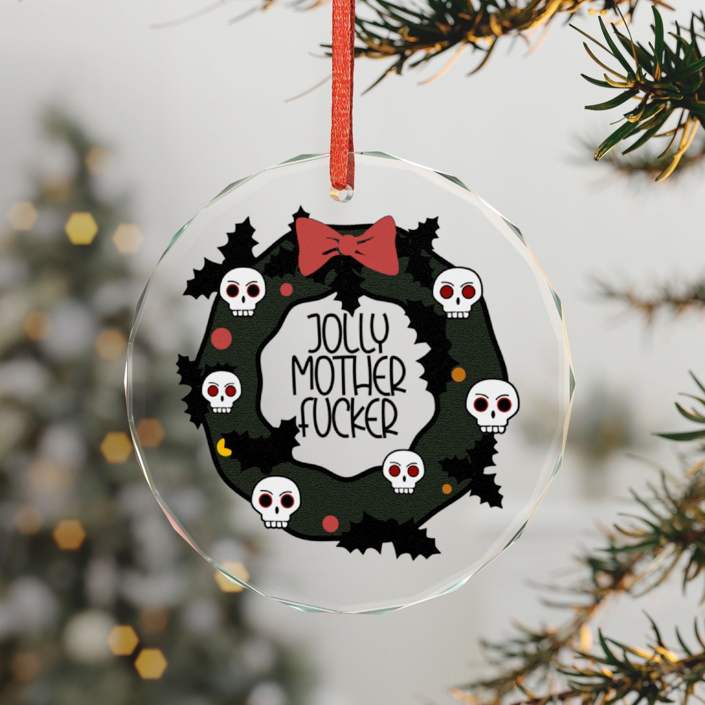 Jolly Fuck Crystal Ornament