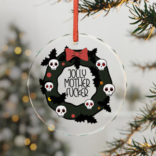 Jolly Fuck Crystal Ornament