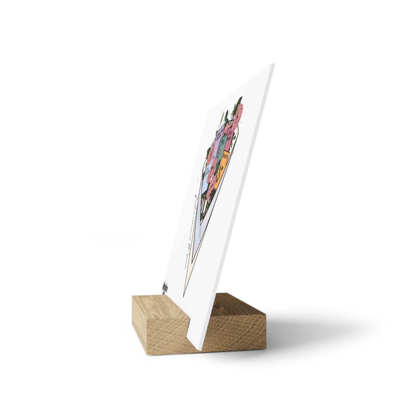 Book Bouquet Gallery Board with Stand