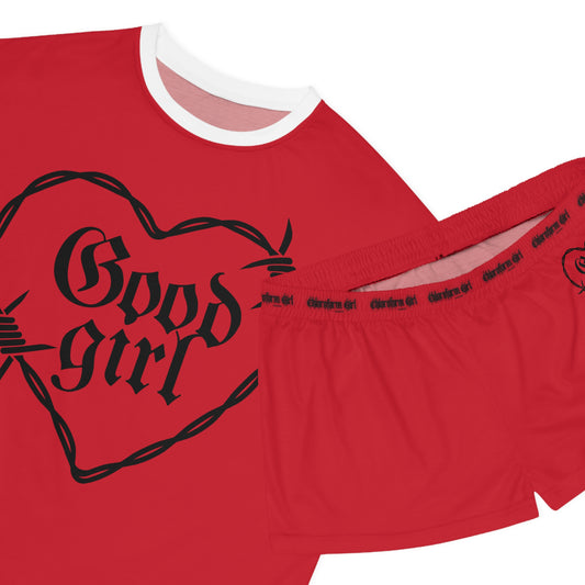 Good Girl Short Pajama Set (Red)