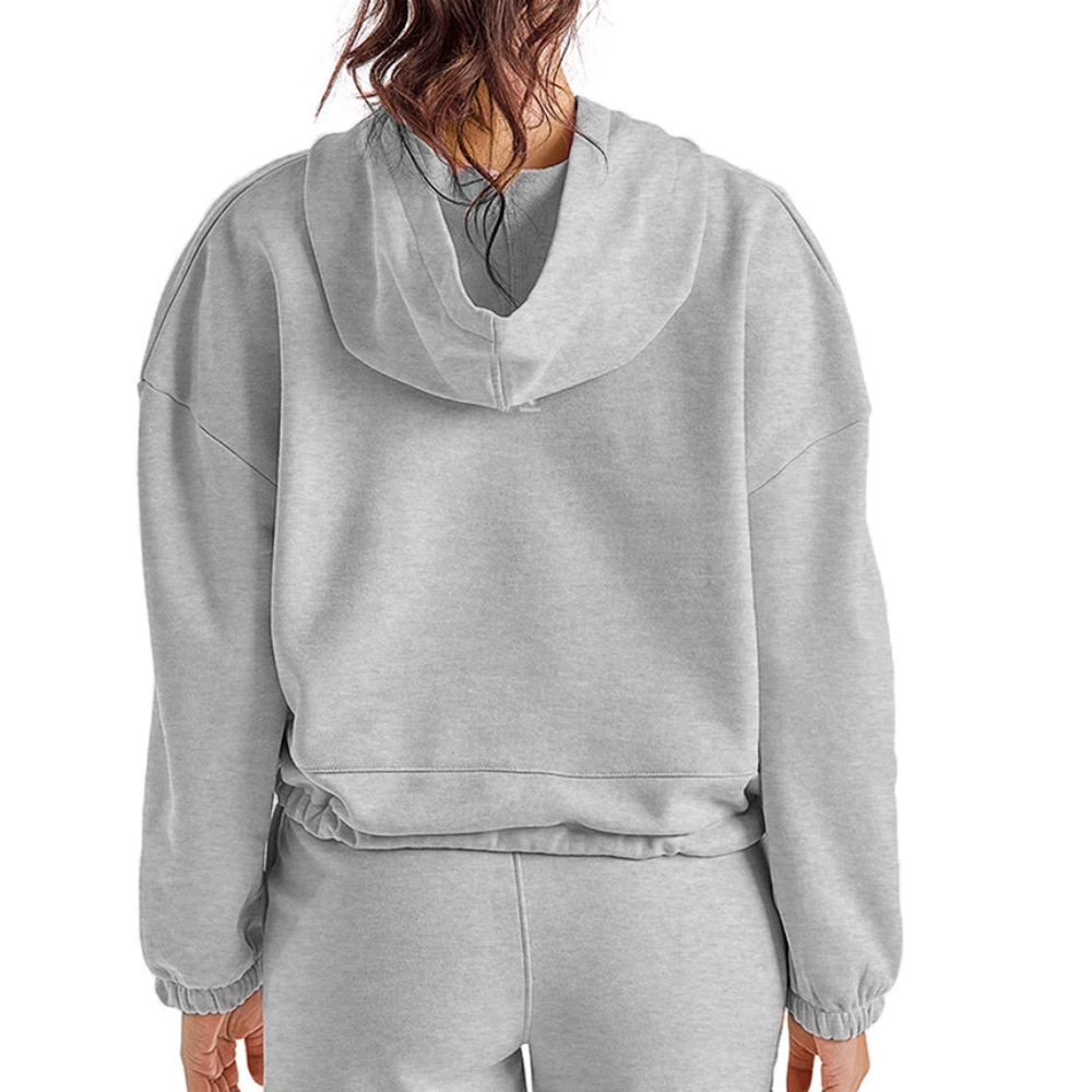 Women’s Cropped Hoodie - heather gray