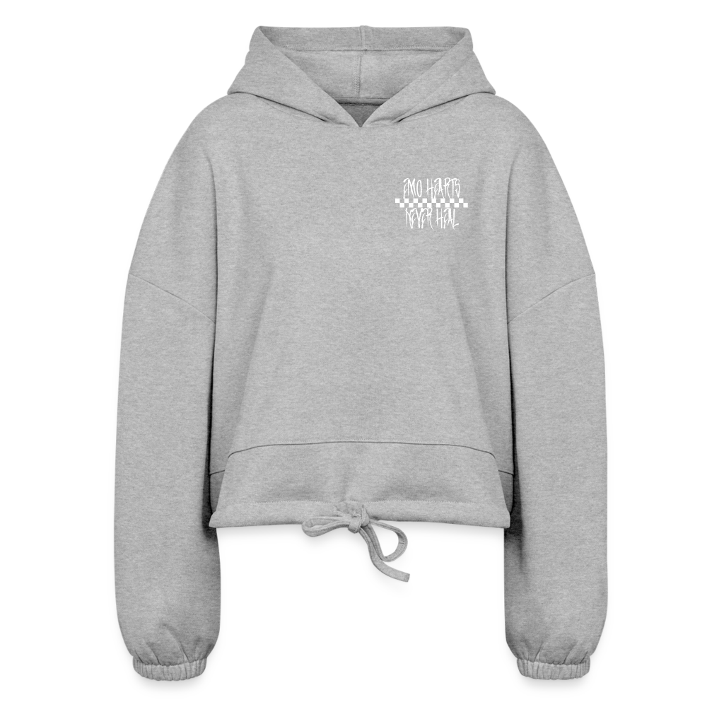 Women’s Cropped Hoodie - heather gray