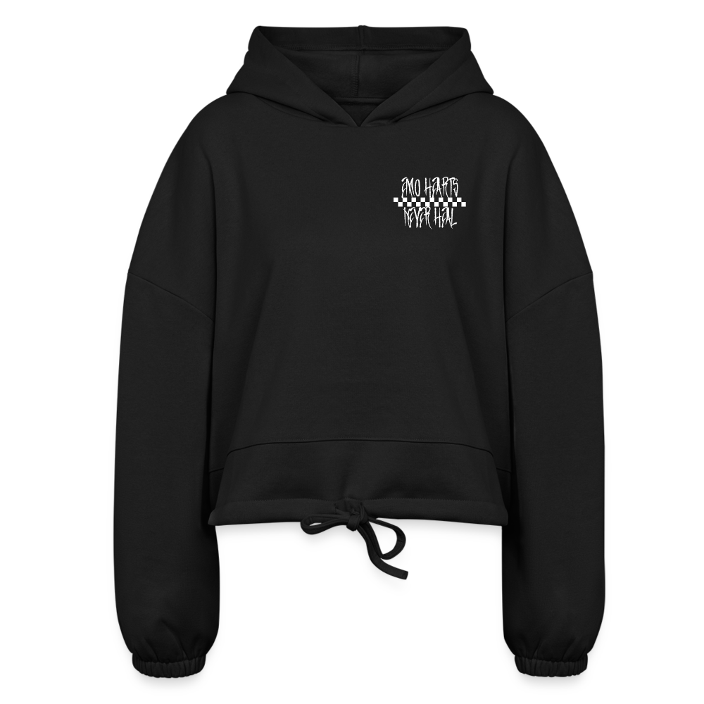 Women’s Cropped Hoodie - black