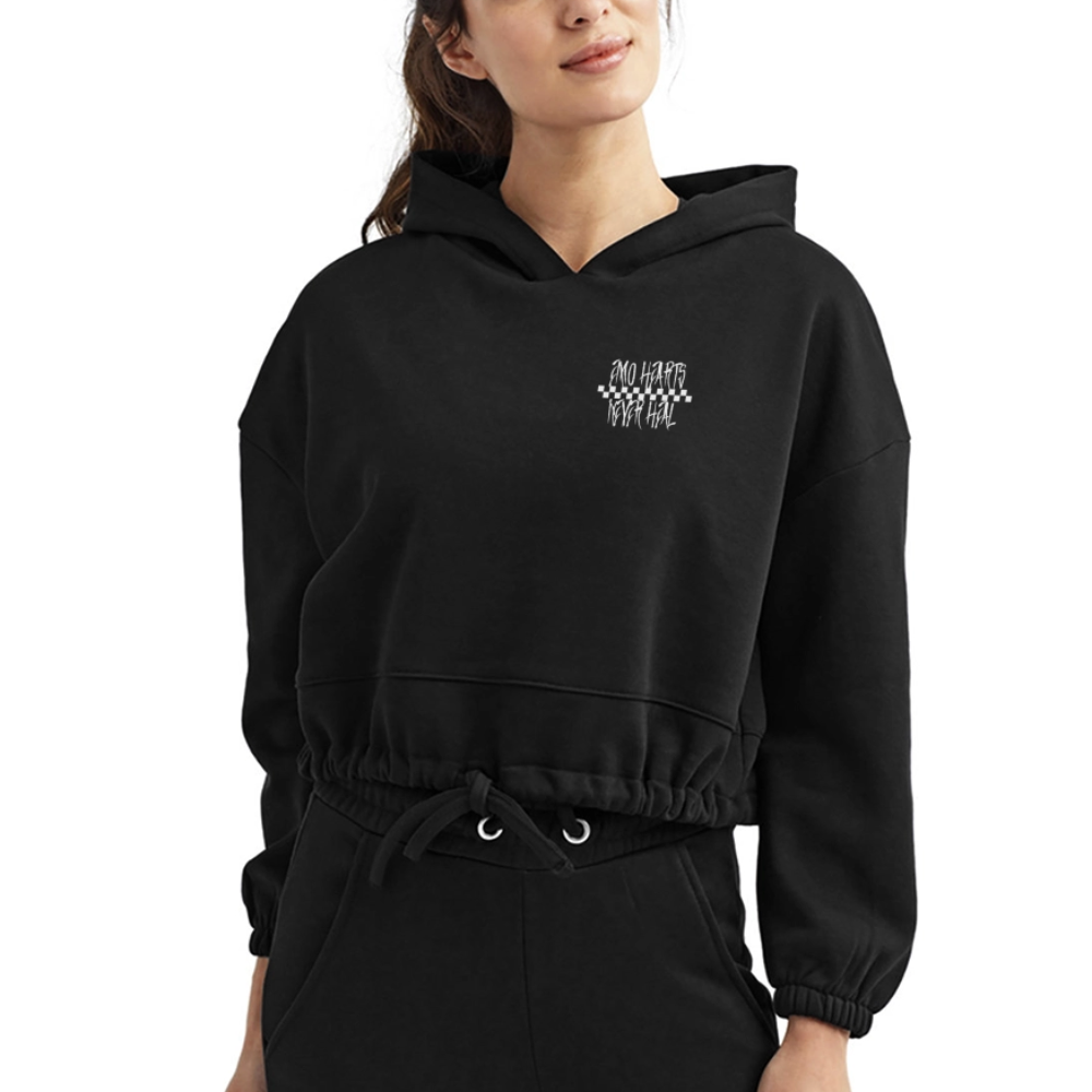 Women’s Cropped Hoodie - black