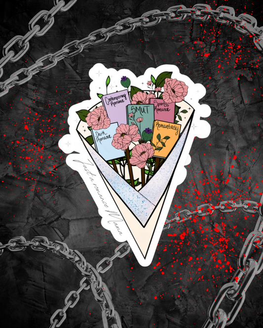 Book Bouquet Vinyl Sticker