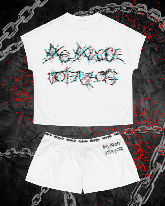 Glitched As Above, So Below Short Pajama Set
