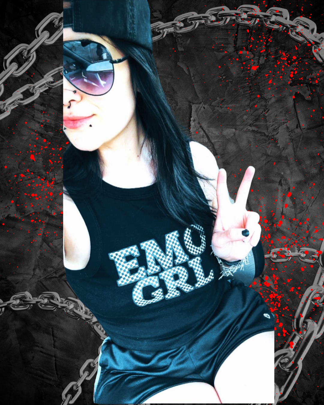 EMO Girl Racer Tank