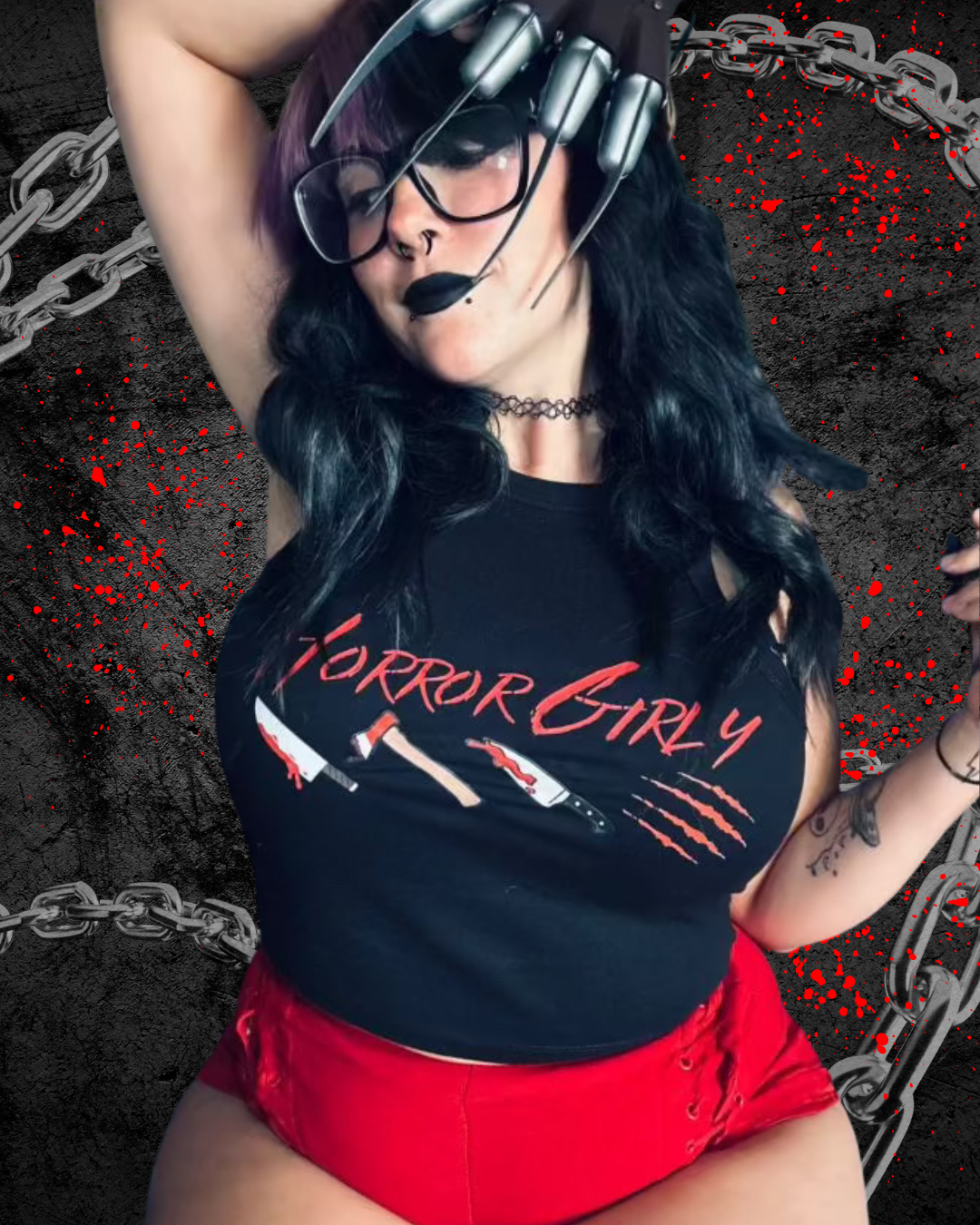 Horror Girly Racer Tank