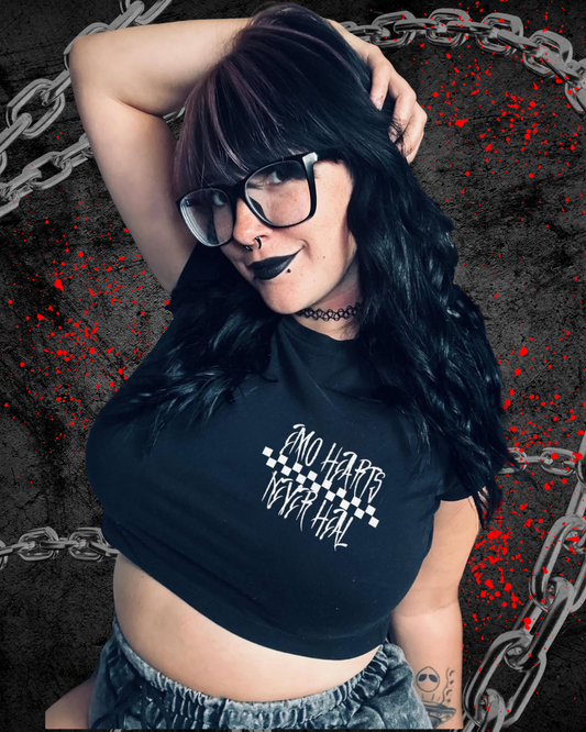 Emo Hearts Crop Top