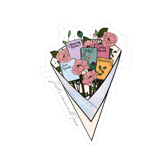 Book Bouquet Vinyl Decals