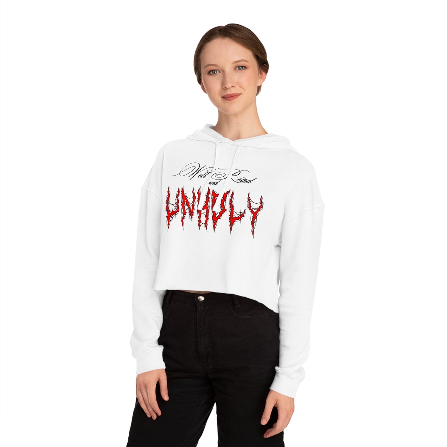 Unholy Cropped Hoodie