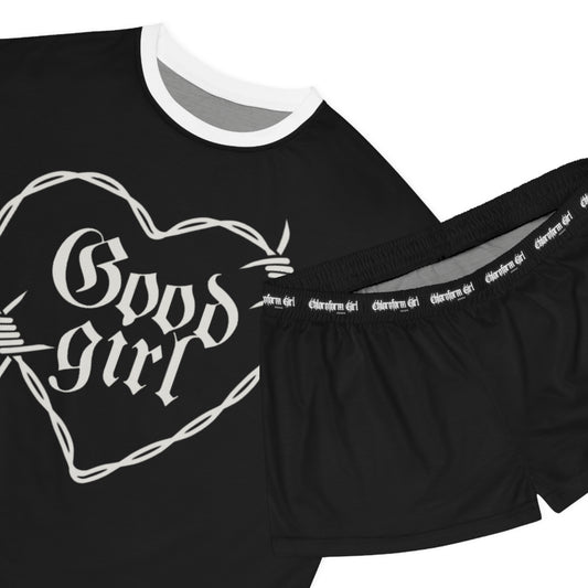 Good Girl Short Pajama Set (Black)