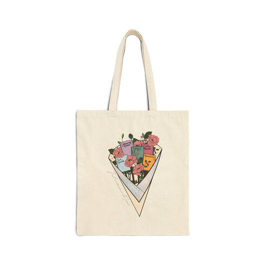 Book Bouquet Tote Bag