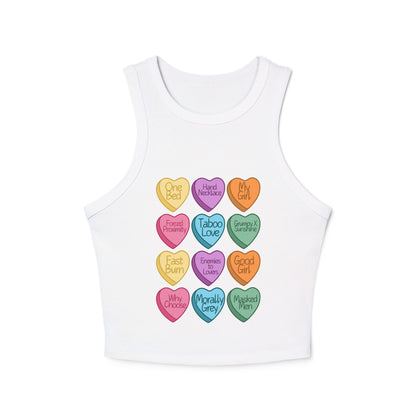 Dark Romance Candy Hearts Racer Tank
