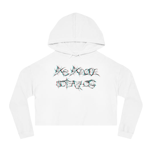 Glitched As Above, So Below Cropped Hoodie