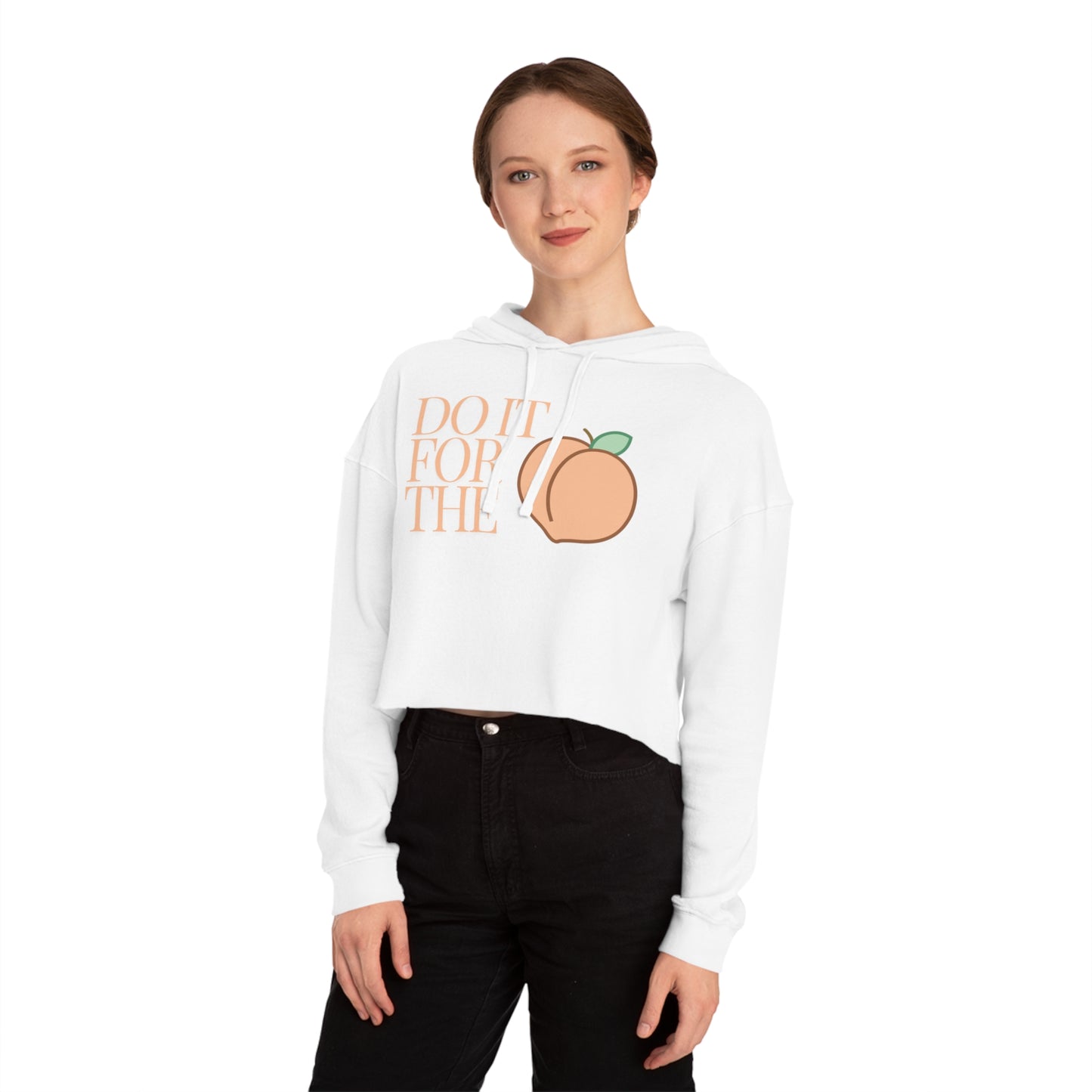 Do it for the 'Peaches" Cropped Hoodie