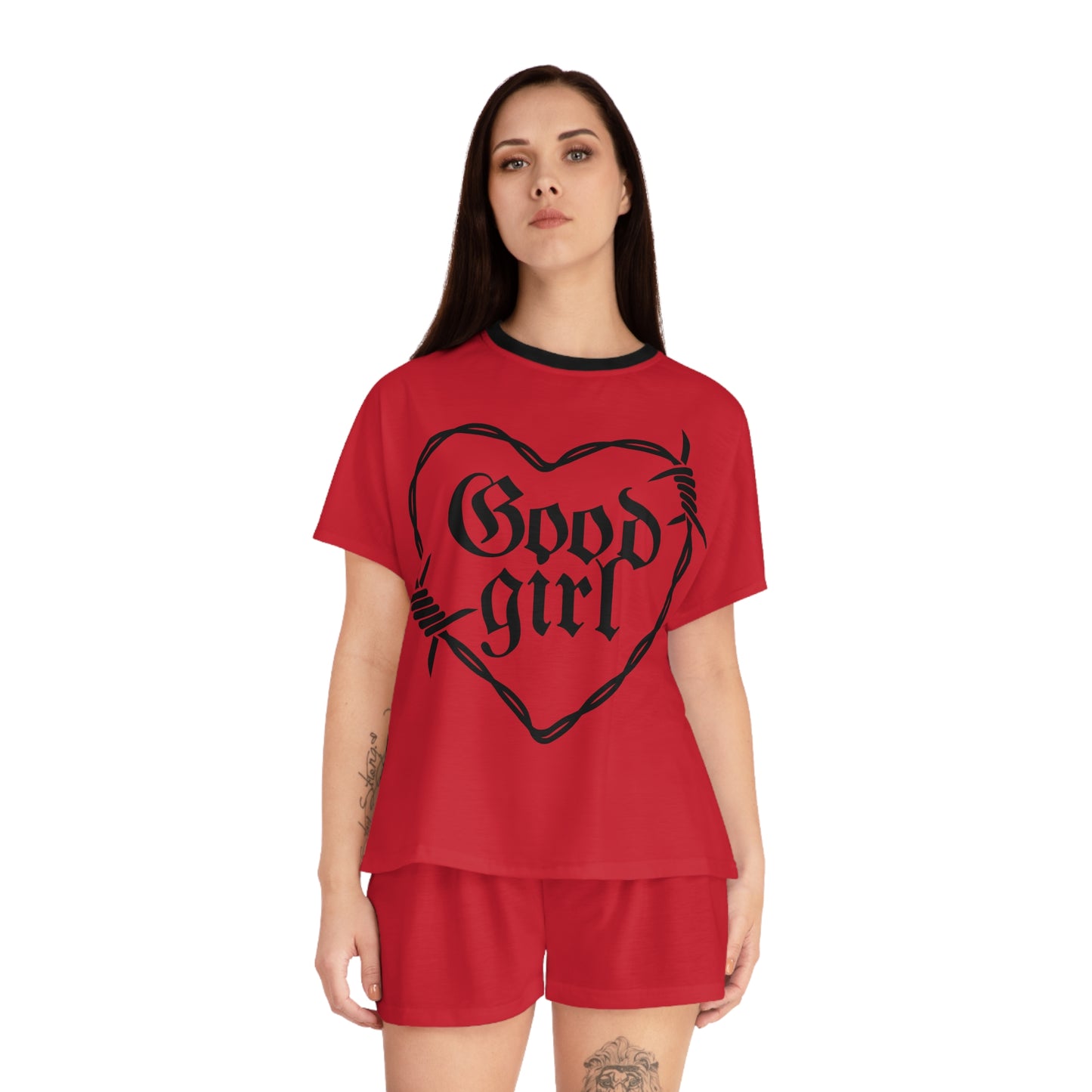 Good Girl Short Pajama Set (Red)