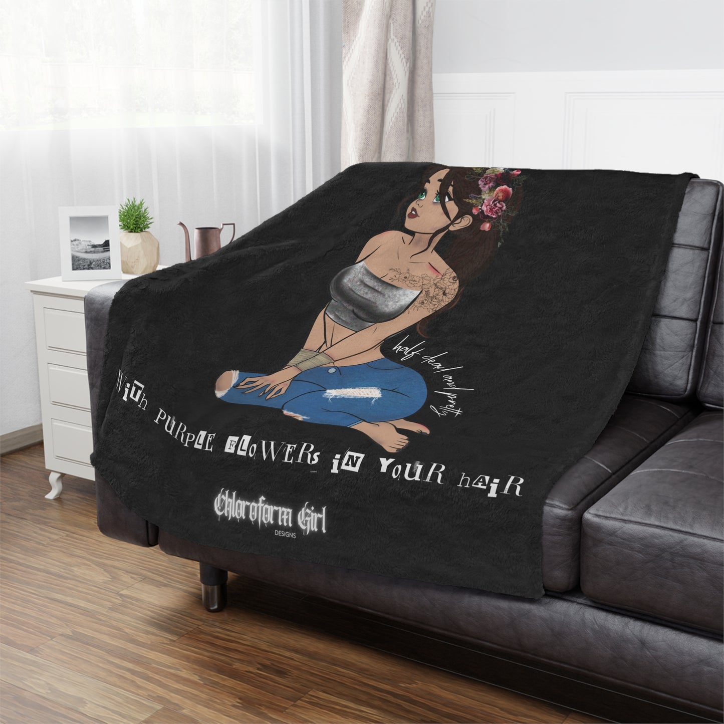 Chloroform Girl Microfiber Blanket
