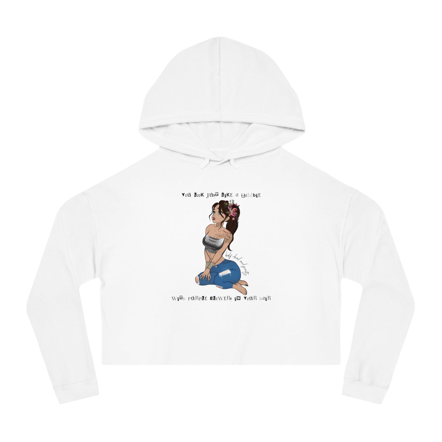 Chloroform Girl Cropped Hoodie