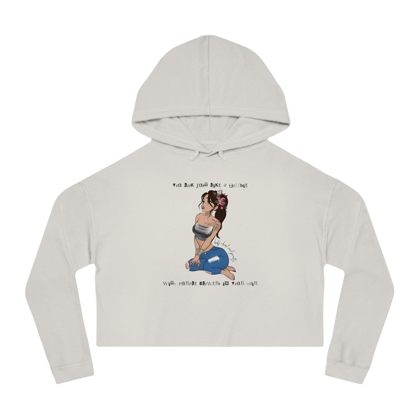 Chloroform Girl Cropped Hoodie