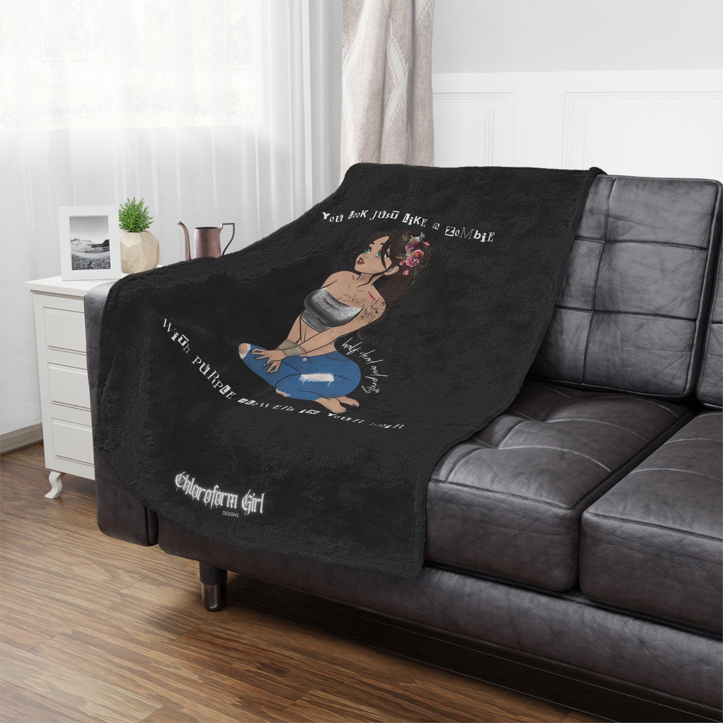 Chloroform Girl Microfiber Blanket