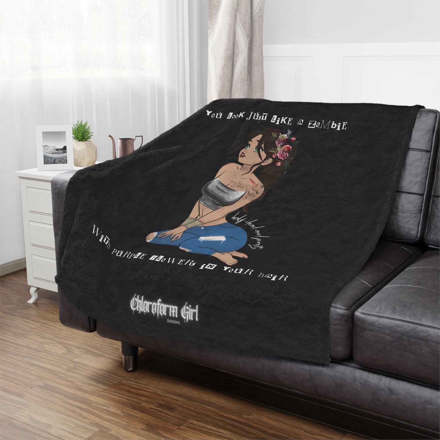 Chloroform Girl Microfiber Blanket