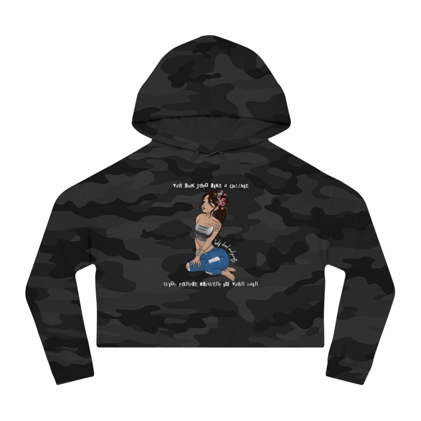 Chloroform Girl Cropped Hoodie